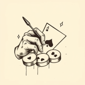 Stick-And-Poke Gambling Tattoo