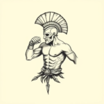 Stick-And-Poke Gladiator Tattoo