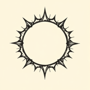 Stick-And-Poke Halo Tattoo