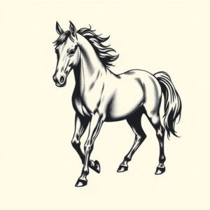 Stick-And-Poke Horse Tattoo