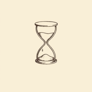 Stick-And-Poke Hourglass Tattoo
