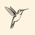 Stick-And-Poke Hummingbird Tattoo