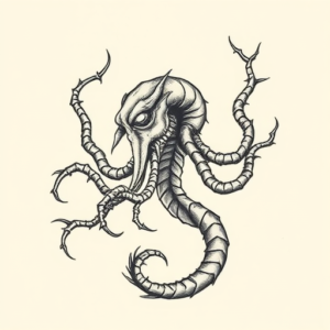 Stick-And-Poke Hydra Tattoo