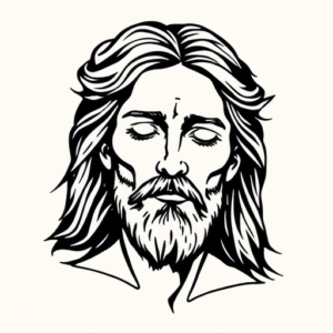 Stick-And-Poke Jesus Tattoo