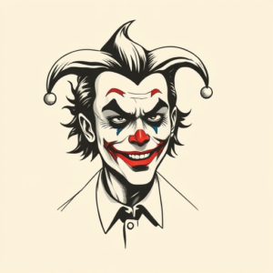 Stick-And-Poke Joker Tattoo