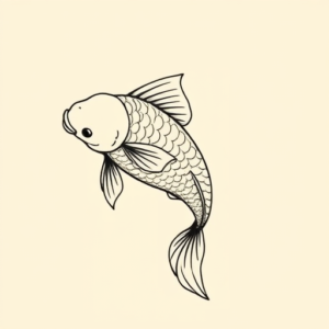 Stick-And-Poke Koi Tattoo