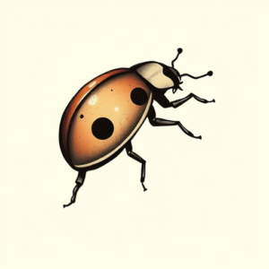 Stick-And-Poke Ladybug Tattoo