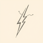 Stick-And-Poke Lightning Tattoo