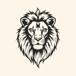 Stick-And-Poke Lion Tattoo