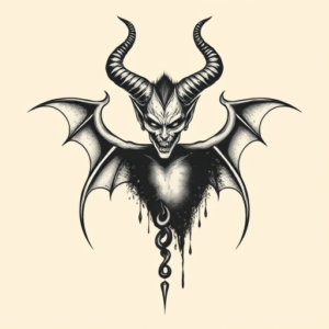 Stick-And-Poke Maleficent Tattoo