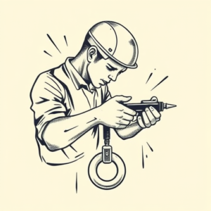 Stick-And-Poke Mechanic Tattoo