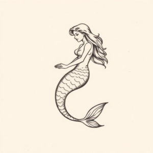 Stick-And-Poke Mermaid Tattoo