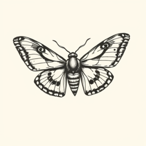 Stick-And-Poke Moth Tattoo