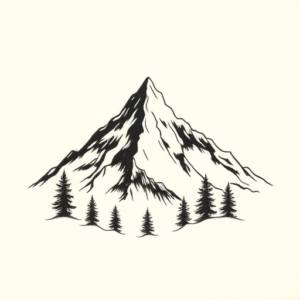 Stick-And-Poke Mountain Tattoo