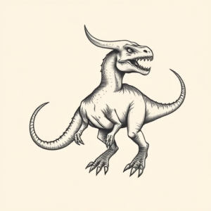 Stick-And-Poke Mythosaur Tattoo