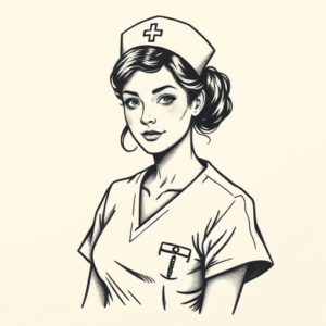 Stick-And-Poke Nurse Tattoo