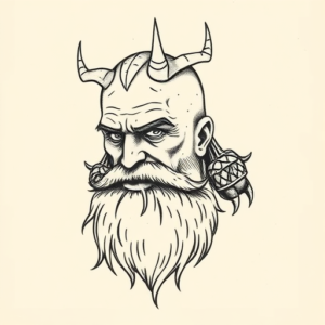 Stick-And-Poke Odin Tattoo