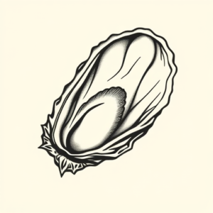 Stick-And-Poke Oyster Tattoo