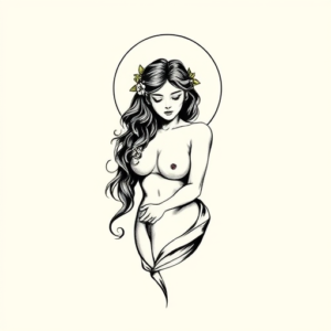 Stick-And-Poke Persephone Tattoo