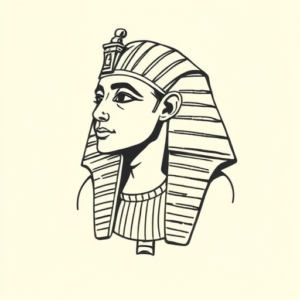 Stick-And-Poke Pharaoh Tattoo