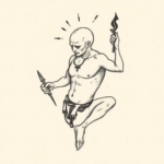 Stick-And-Poke Poseidon Tattoo