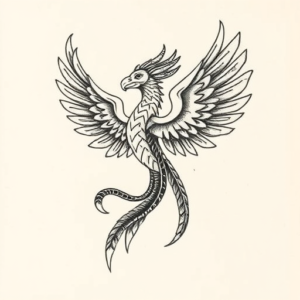 Stick-And-Poke Quetzalcoatl Tattoo