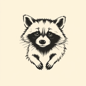 Stick-And-Poke Raccoon Tattoo