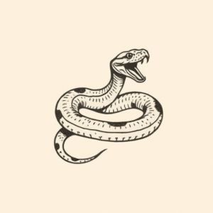 Stick-And-Poke Rattlesnake Tattoo
