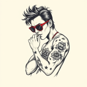 Stick-And-Poke Rockstar Tattoo