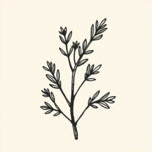 Stick-And-Poke Rosemary Tattoo