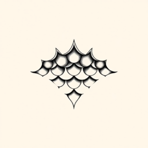 Stick-And-Poke Scale Tattoo