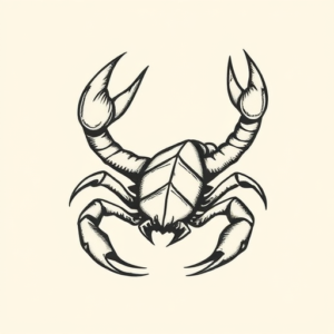 Stick-And-Poke Scorpio Tattoo