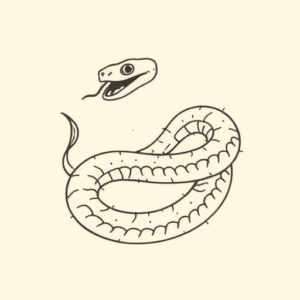 Stick-And-Poke Snake Tattoo