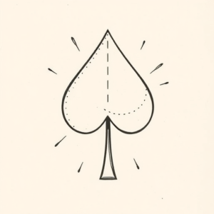 Stick-And-Poke Spade Tattoo