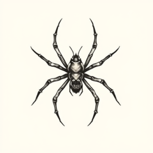 Stick-And-Poke Spider Tattoo