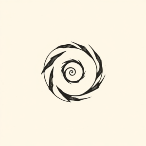 Stick-And-Poke Spiral Tattoo