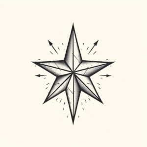 Stick-And-Poke Star Tattoo