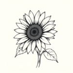 Stick-And-Poke Sunflower Tattoo