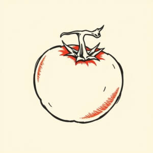 Stick-And-Poke Tomato Tattoo