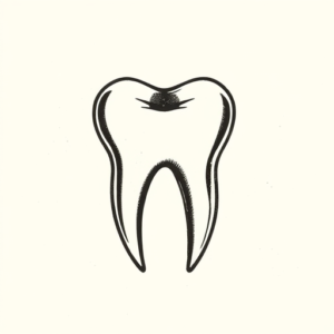 Stick-And-Poke Tooth Tattoo