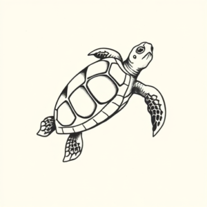 Stick-And-Poke Turtle Tattoo