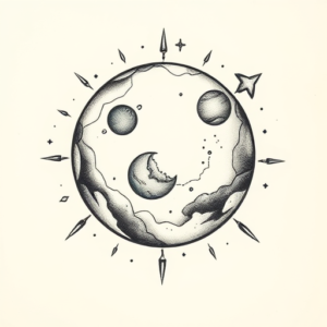 Stick-And-Poke Universe Tattoo