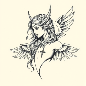 Stick-And-Poke Valkyrie Tattoo