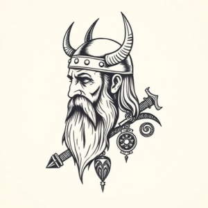 Stick-And-Poke Viking Tattoo