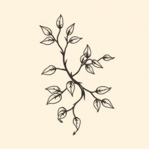 Stick-And-Poke Vine Tattoo