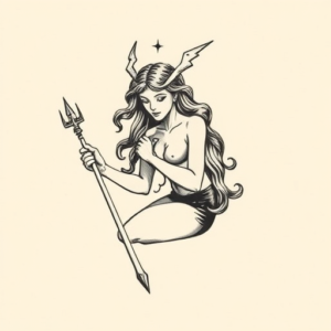 Stick-And-Poke Virgo Tattoo