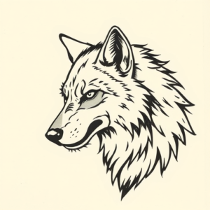Stick-And-Poke Werewolf Tattoo