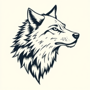 Stick-And-Poke Wolf Tattoo