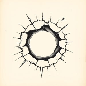 Stick-And-Poke Wormhole Tattoo