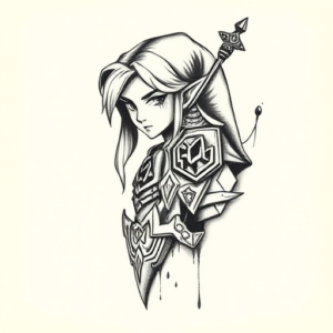 Stick-And-Poke Zelda Tattoo